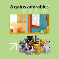 Hotel Para Gatos De La Ciudad Con Jardín Y Villa Sakura Bloques De Construcción A-Frame Para Niñas Casa De Animales Regalos Para Niños - details 2