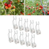 10pcs Gancho De Rueda Para Tomates En Acero Galvanizado Y PP Resistente Al Calor Espacioso 15m Hilo De Vinilo Para Cultivo De Cucú - details 3