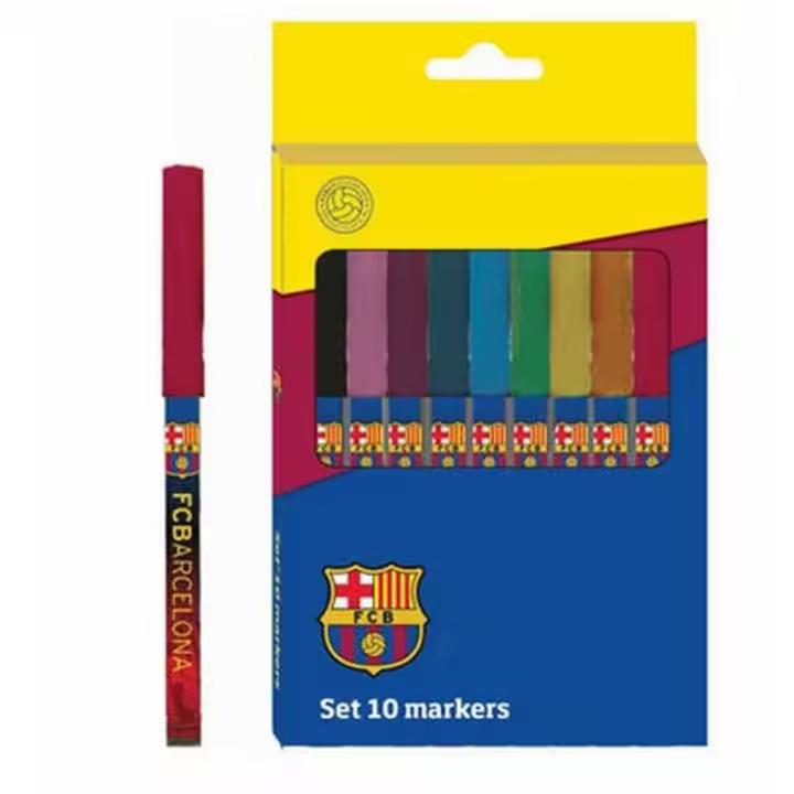 Casa Y Menaje Set 10 Rotuladores F.C. Barcelona Alta Calidad - 1