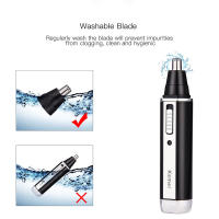 Kemei 4 En 1 Recargable Afeitadora De Nariz Y Barba Para Hombres Micro Afeitadora Limpiador De Pelo De Nariz Y Orejas Set De Aseo - details 4