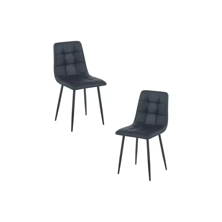 Pack 2 Sillas Stuhl Polipiel - Negro - 1