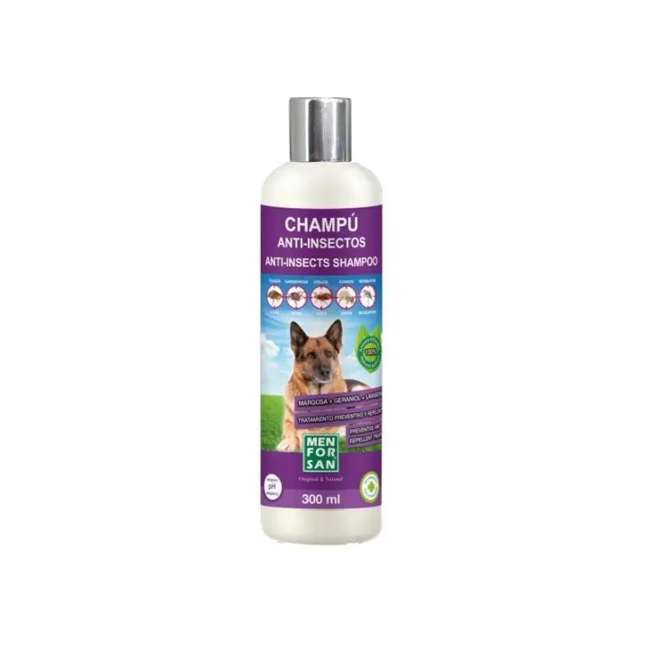 Menforsan Champu Anti-Insectos Margosa, Geraniol, Lavandino 300Ml - 1