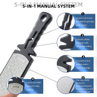 Afilador De Cuchillos 5 En 1 Con Barras De Diamante 400/1000 Herramienta Multiusos Para Cocina Afilador De Tungsteno Y Cerámica Con Piedra De Afilado Doble Cara - details 2