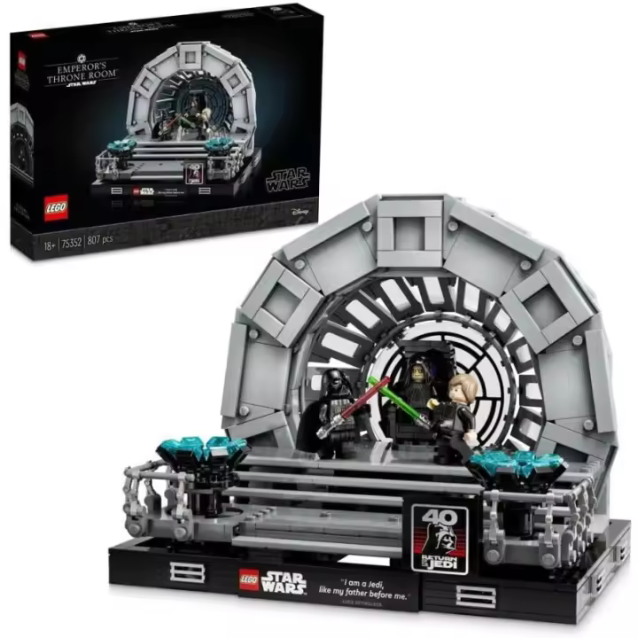 LEGO 75352 Star Wars Diorama: Sala del Trono del Emperador, Duelo de Espadas Láser, Mini Figuras Darth Vader y Luke Skywalke 23L75352 - 1