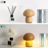 Lámpara De Mesa De Hongo Recargable Táctil Portátil Para Decoración Del Hogar Luz Nocturna Dimmer Para Dormitorio Pequeña Y Moderna - details 7
