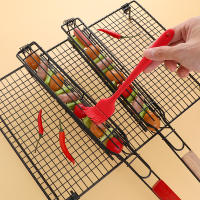Cage De Barbecue De Madera Al Aire Libre Para Carne Y Verduras Con Mango De Barra Para Camping Herramientas De Picnic - details 0