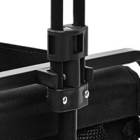 KingnetStore - Carro de Mano Plegable con Ruedas. Multiusos Ideal Playa, Compra, jardín, Camping. Carga hasta 120kg / 150kg. Asa Ajustable. Auxiliar, Herramientas, Bebe, Juguete. Negro / Beige - details 2