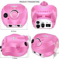 Set De Manicura Eléctrica Profesional 35000RPM Máquina De Taladro Para Uñas Con Polirreparador Portátil Para Salón De Belleza - details 14