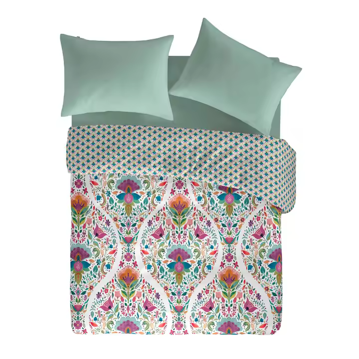 NAF NAF - Funda nórdica reversible de algodón 144 hilos SHIRE A-B. Varias medidas disponibles. - 1