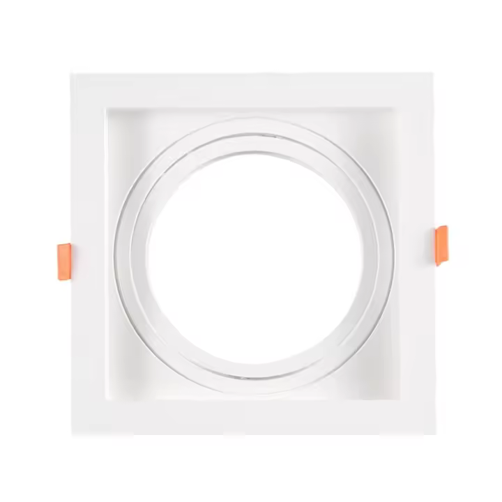 Barcelona LED Aro downlight cuadrado tipo cardan para bombilla QR111 ó AR111 - Corte 155 x 155 mm - 1