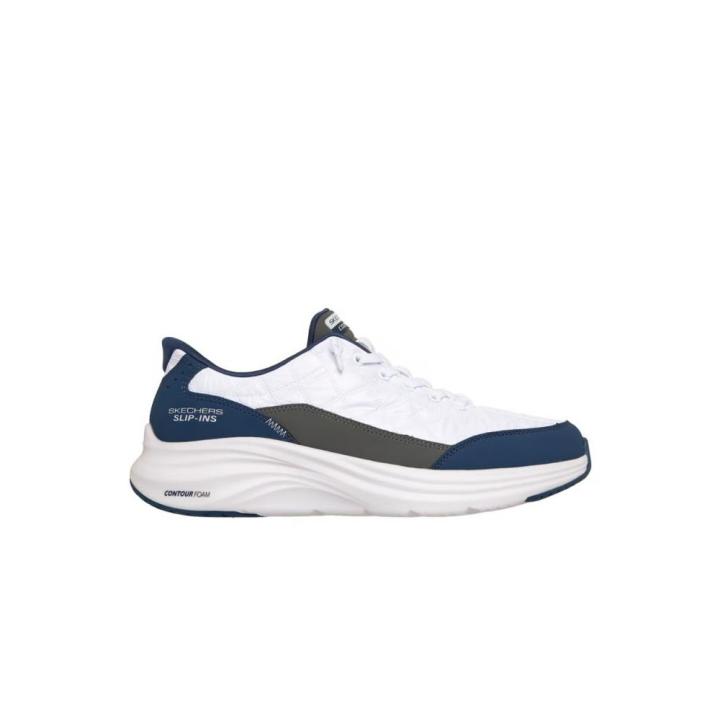 Sneakers Skechers Contour Foam Cozy Fit Hombre Blanco-Azul