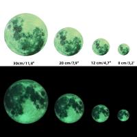 Pegatina De Pared Luminosa 3D Luna Que Brilla En La Oscuridad 8/12/20/30cm Decoración Para Habitación De Niños Estilo Moderno - details 1