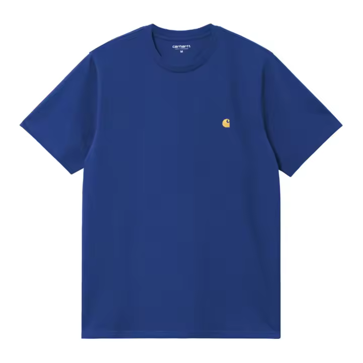 Camiseta Azul Carhartt Chase T-Shirt Wolfsbane Gold de Corte Holgado - 1