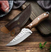 Cuchillo De Cocina 8.2 Pulgadas Con Mango De Madera Sólida Acero Inoxidable Para Uso En Exteriores Camping Barbecue Familiar - details 7