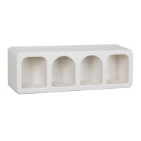 CAPRILO REGALOS & DECORACIÓN Adorno Pared Decorativo Blanco "Estanteria 4 Huecos". Cuadros y Apliques. Muebles Auxiliares. Decoración Hogar Marina. Regalos Originales. 60 x 15 x 20 cm - details 1