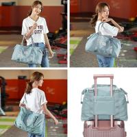 Bolsa de viaje, Bolso Deportivo, Bolso de Gimnasio, Bolso de viaje de fin de semana de un solo hombro para Mujer, separación Seca y húmeda, Gran capacidad - details 4
