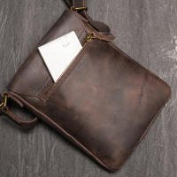 Bolso cruzado de piel auténtica para hombre, bandolera de hombro de piel de vaca de 7,9 pulgadas para iPad - details 5
