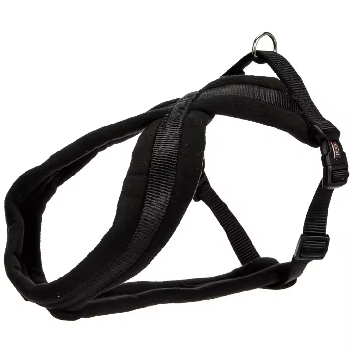 TRIXIE Arnés Confort NEWPremium. S-M. 40-70cm/25mm. Negro - 1