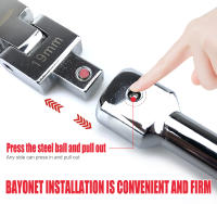 Juego De Llaves De Eje Interchangeable Portátil Con Cabeza De Apretar Ratchete Rotativa 180° Llave De Torque Flexible Desmontable De Acero Cr-V - details 3