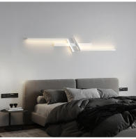 Lámpara De Pared LED Minimalista Moderna En Blanco Y Negro Para Decoración Interior Iluminación Dual Para Sala De Estar Y Dormitorio - details 3
