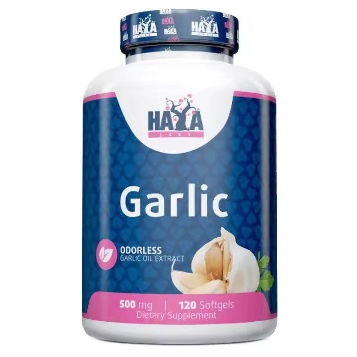 HAYA LABS Odorless Garlic 500 mg. - 120 Softgels - 1