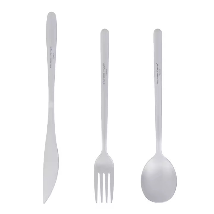Set De Utensilios De Cocina De Camping De Titanio Boundless Voyage Cuchillo Fork Cuchara Conjunto De Chopsticks Para Viajes Y Expediciones - 1