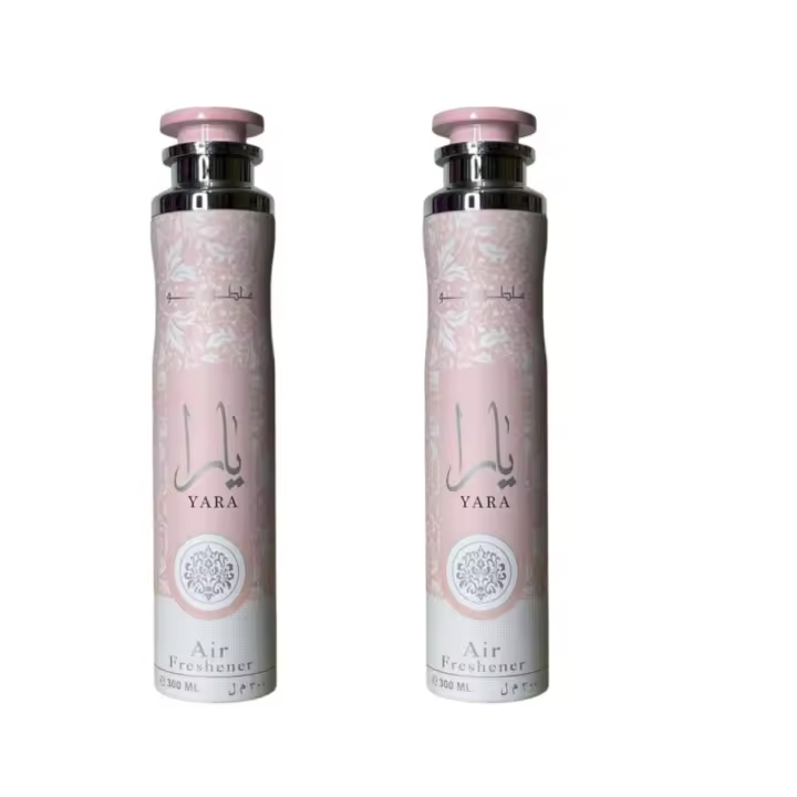 LATTAFA PERFUMES AMBIENTADOR YARA PINK PACK DE 2 UNIDADES, 300ML+300ML 100% ORIGINALES MADE IN DUBAI - 1