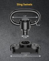 Montura De Cierre Rápido QD 1.25” Para Correa De Dos Puntos 360° Rotatable Botón De Presión Fácil De Montar Accesorio De Montura Para Visión Noturna - details 4