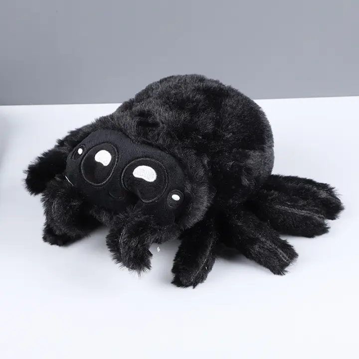 Juguete De Peluche Araña Negro Pequeño Lucas Simulado Cojín De Peluche Regalo Para Niños Decoración De Habitación De Juegos Anime - 1