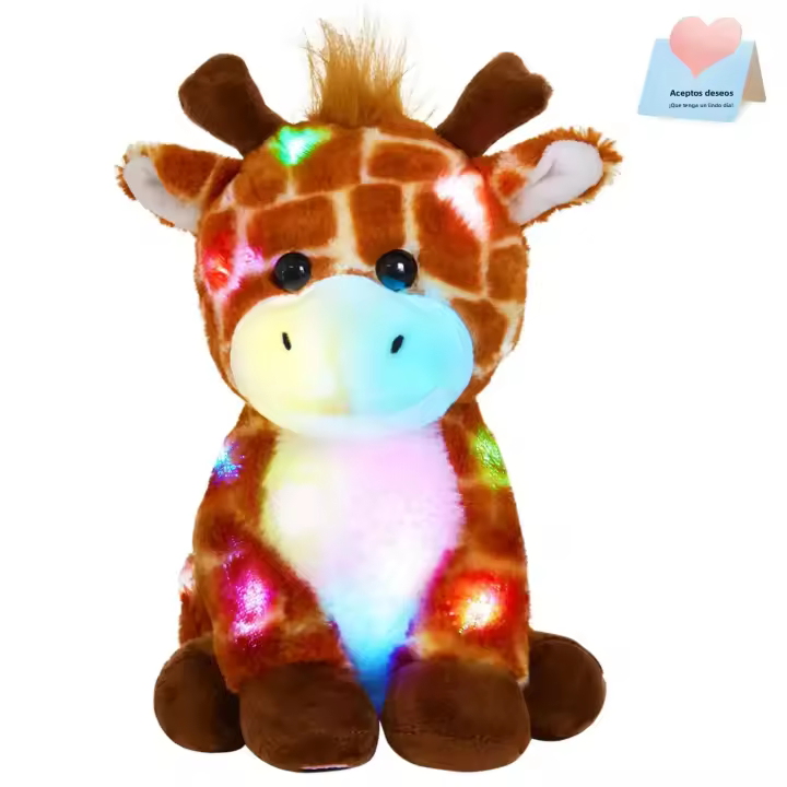 Muñeco De Peluche Giraffa 30cm LED Iluminado Suave Juguete Animal Decoración Para Hogar Y Niños Regalo Para Niñas Y Niños - 1