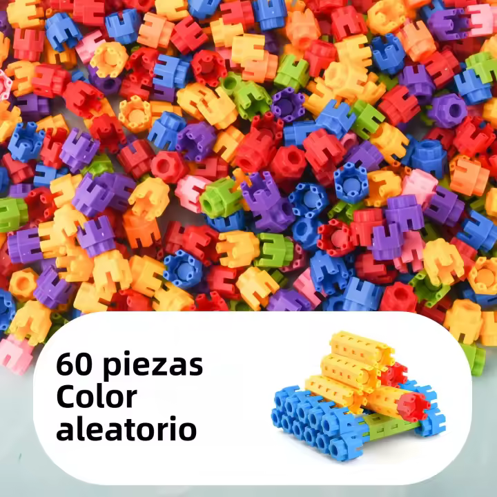 Juguete De Construcción Para Niños Bloques Hexagonales Con Engrosado De Dientes Plásticos Juego De Rompecabezas Para Educar Y Divertir - 1