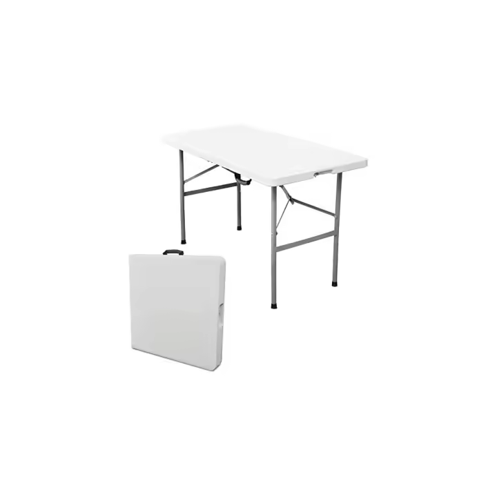 Mediawavestore Mesa Auxiliar Plegable SILVERA XS de Resina y Metal para Exterior - 1
