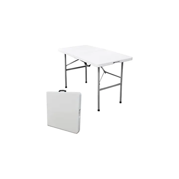 Mediawavestore Mesa Auxiliar Plegable SILVERA XS de Resina y Metal para Exterior - 1