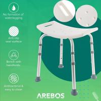 AREBOS Taburete De Baño Ayudante De Ducha Con Asa De Seguridad Asiento De Ducha - details 4