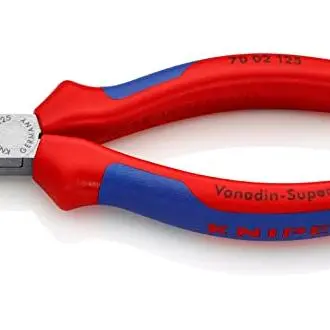Knipex Alicate de corte diagonal negro atramentado, con fundas multicomponentes 125 mm 70 02 125 - 1