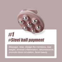 Masajeador De Rodillos Para Celulitis Bola De Masaje Profundo Para Espalda Cuello Pierna Hombro Con 7 Rodillos Metálicos De 360 Grados - details 4