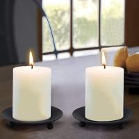 2 candelabros, candelabros de Pilar retro negros de 11 cm, candelabros de Hierro Placa de, bandejas para Velas, decoraciones - details 3