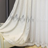 Cortinas De Lujo Jacobeanas Gris Blanca Para Dormitorio Y Sala De Estar Ventanas De Paredes Y Patios Europeas Sastre Tulle Con Anillos Grommet - details 4