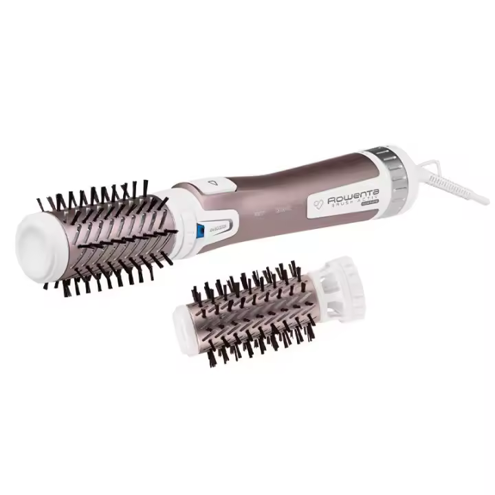 Rowenta Brush Activ' Premium Care Cepillo Giratorio de Aire Caliente con Cerdas Naturales, Dobles Emisores Iónicos, Resultados Suaves con Brillo Total, 2 Cepillos Recubiertos para Todo Tipo de Cabello, Fácil de Usar CF9540F0 - 1