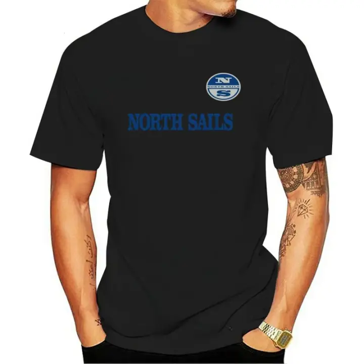 Camiseta Gráfica Oversize NegraBlanca North Sails Para Hombres Ropa Casual Manga Corta Estilo Harajuku Cuidado Facil Material Algodón - 1