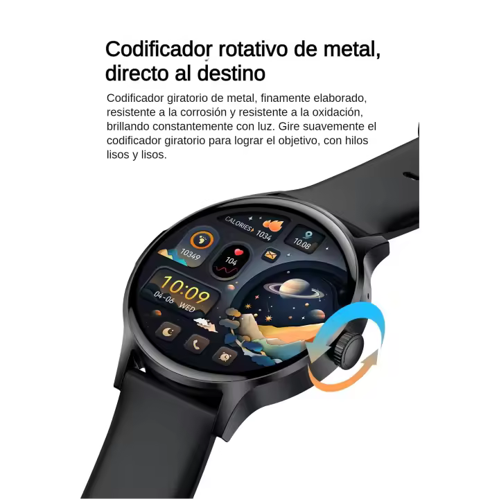 2024 Reloj Inteligente Hombres Mujeres, Smartwatch with Llamada Bbluetooth, Pantalla AMOLED de 1,43 ", IP68 Impermeable, Más De 100 Modos Deportivos, Monitor de Oxígeno En Sangre, Frecuencia Cardíaca y Sueño, compatible con Huawei iPhone Xiaomi Android - 1
