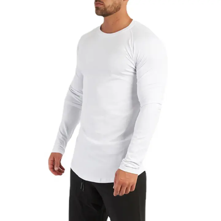 New Arrival Spring and Autumn Training Tops Men's Breathable Bodybuilding Fitness Raglan Sleeve T-Shirt - 1