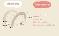 MOST DECO Arco Pikler Montessori de madera maciza sostenible con 8 listones para el aprendizaje de los peques ideal como regalo de cumpleaños para primeros pasos - details 2