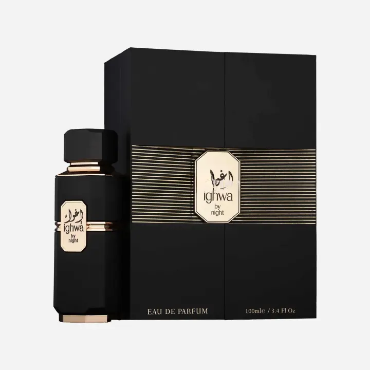 Perfume Árabe 100% Original Ighwa By Night Fragrance World 100ml | Fragancia Sofisticada y Exquisita con Notas Orientales y Amaderadas, Inspirada en la Tradición Árabe para una Experiencia Sensorial Única y Duradera - 1