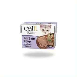 Hagen Tropican Mascotas Alimento Húmedo para Gato Catit Pate Pavo, Pollo y Jamón - 95g - 1
