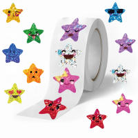 500PCS/Roll De Parches Estelares Coloridos Para Niños Recompensa Escuela Aula Adhesivos Estelares Para Profesores Padres DIY Manualidades - details 3