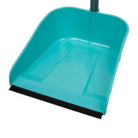 Cofan Recogedor Fijo con Borde de Goma y Mango Metálico | Color: Verde Agua | Ideal para la Limpieza del Hogar - details 1