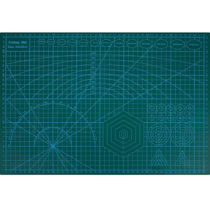 Base de Corte A3 Tabla de Corte Vades de Corte Doble Cara Alfombrilla de Corte para Costura Manualidades y Patchwork 45x 30cm Verde - 1