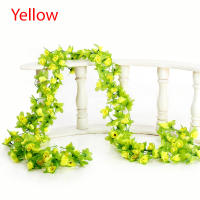Guirnalda De Flores Artificiales De Rosa Y Hiedra Verde MissDeer 230cm Para Decoración De Casamiento Hogar Jardín Y Navidad Adorno De Pared - details 3