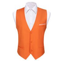 Chaleco De Seda Para Hombre En 20 Colores S-5XL Estilo Formal Sin Mangas Cuello Redondo Ajustado Para Todas Las Estaciones - details 19